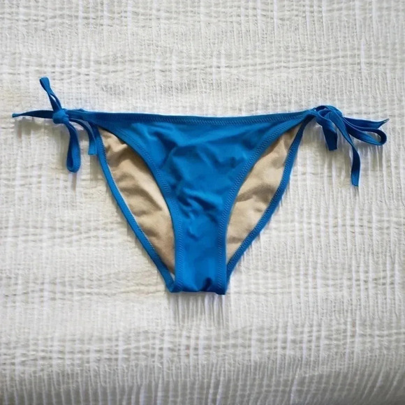 LIPS Brand Bikini Swim Bottoms Blue Side Tie XS - Picture 1 of 6